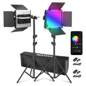 NEEWER Luz de video LED RGB 660 PRO II mejorada con control de aplicación