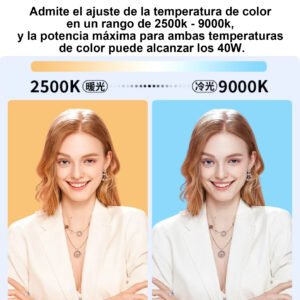 Luz de relleno portátil MAMEN PB40R, 40W, 3350mAh