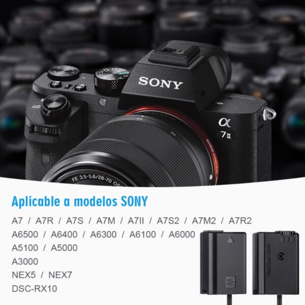 Batería falsa NP-FW50 adecuada para Sony a7r2 a7m2 a6000 a6100 - Image 3