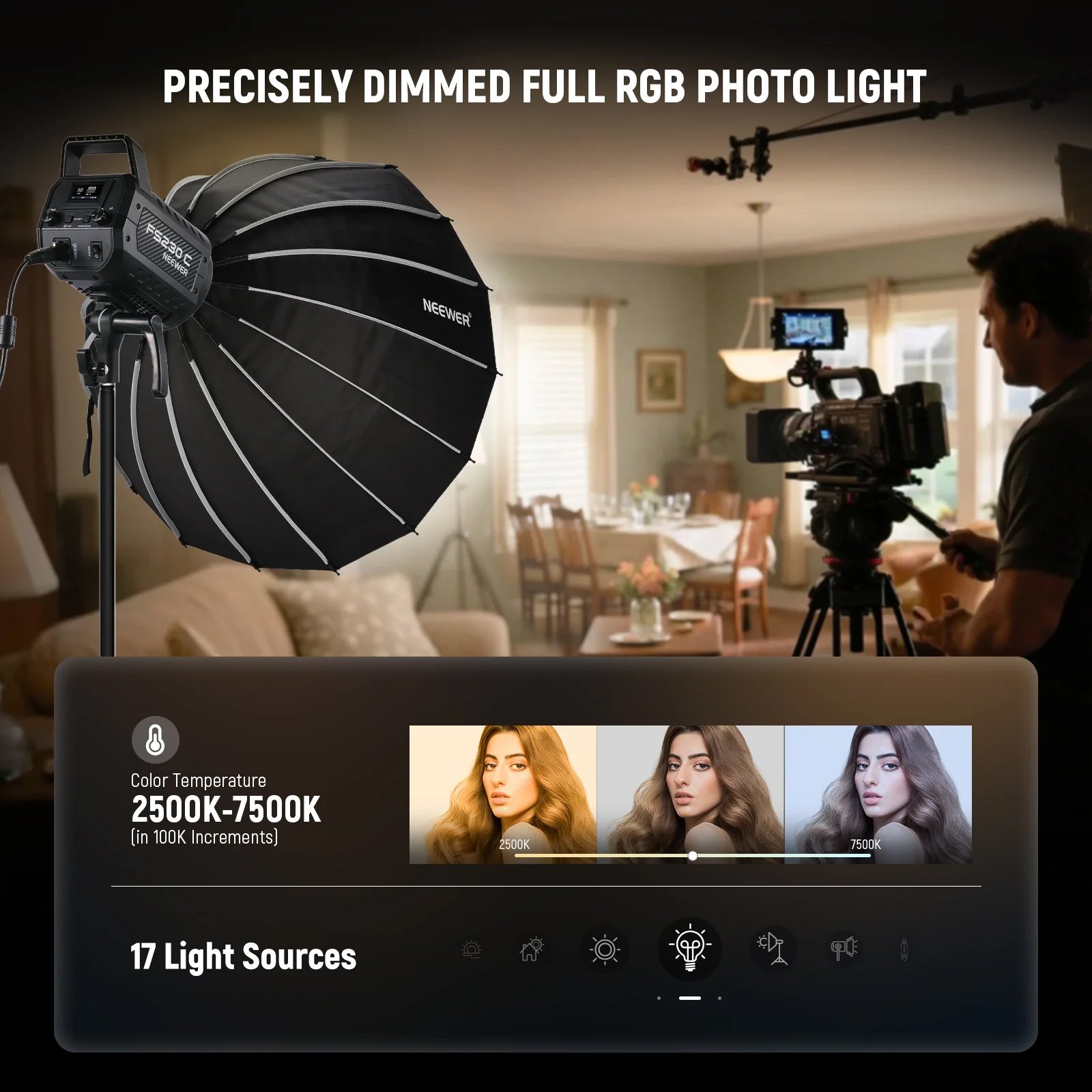 NEEWER FS230C 230W RGB LED Video Light - Image 4