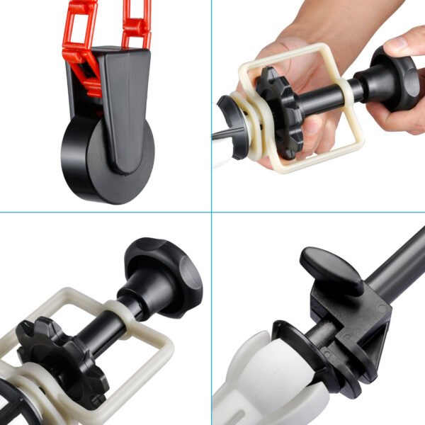 NEEWER Sistema de soporte de fondo manual de montaje en pared de 4 rodillos, capacidad de carga por rodillo: 22 lb/10 kg - Image 5