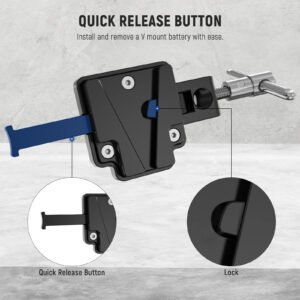 NEEWER PS006 Mini V Mount Battery Plate with Super Crab Clamp