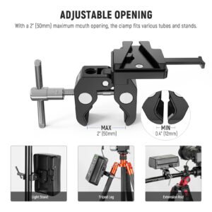 NEEWER PS006 Mini V Mount Battery Plate with Super Crab Clamp