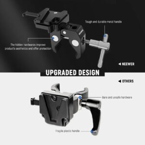 NEEWER PS006 Mini V Mount Battery Plate with Super Crab Clamp