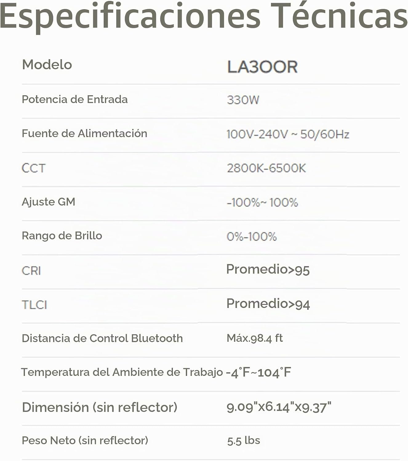 Godox Luz de video LA300R RGB 330W luz LED a todo color - Image 6