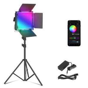 NEEWER Luz LED RGB 660 PRO II de video, 50 W（Incluye soporte para lámpara）
