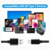 Cable de datos USB C de 1 m de transferencia de 10 Gbps, cable USB C 3.2 Gen 2 a USB - Image 3
