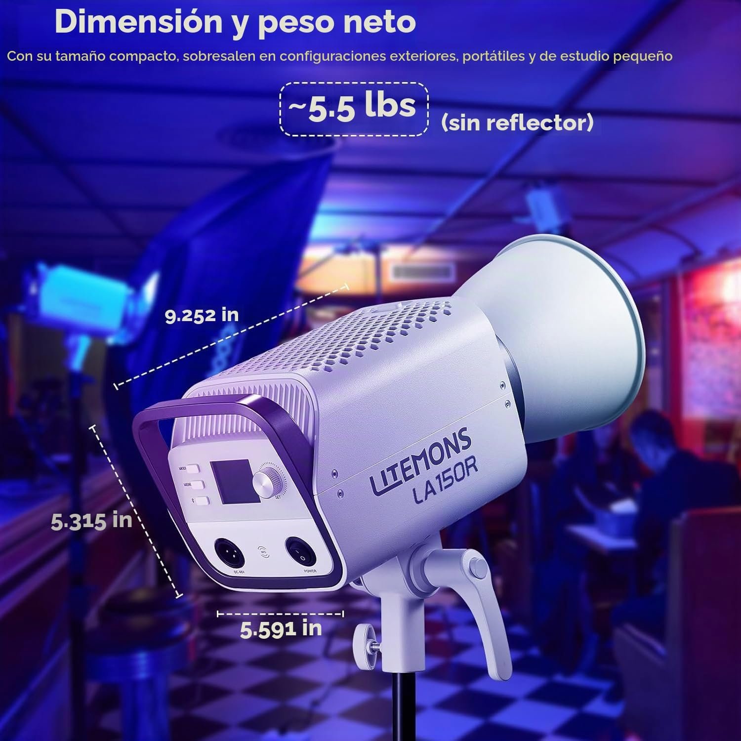 Godox Litemons LA150R RGB LED luz de video, 165W 57100Lux - Image 4