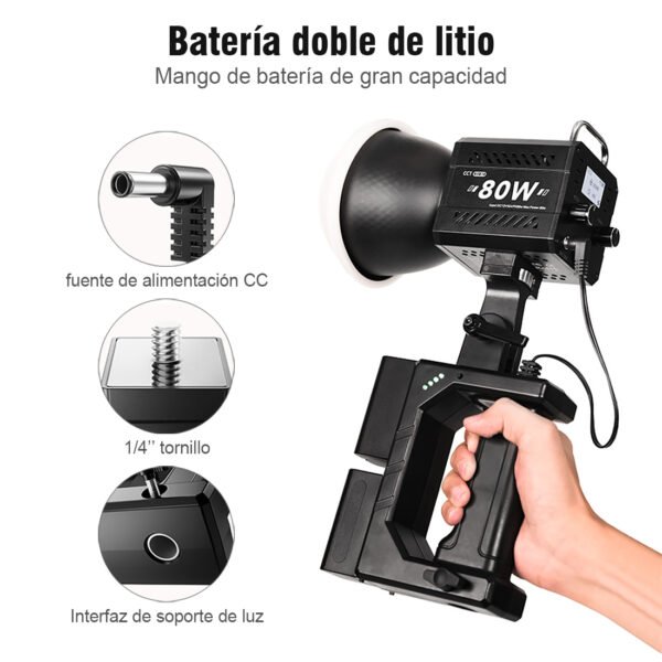 ZU80-Mini luz de fotografía portátil de 80W, Mini Bowen - Image 5