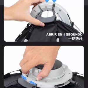 Softbox parabólico TRIOPO K3-55 de 55cm, Bowen, armado rápido