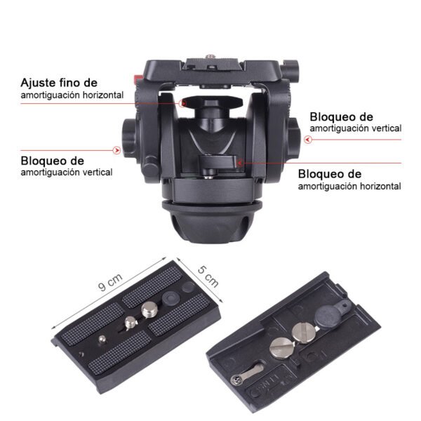 KingJoy VT-3500+VT-3530 Tripode de video, 210cm, soporte de carga15kg. - Image 3