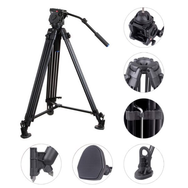 KingJoy VT-3500+VT-3530 Tripode de video, 210cm, soporte de carga15kg. - Image 5