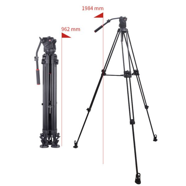 KingJoy VT-3500+VT-3530 Tripode de video, 210cm, soporte de carga15kg. - Image 6