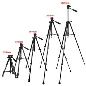 KINGJOY VT-860S Trípode ligero de aleación de aluminio, 53~180cm, Soporta 6 kg