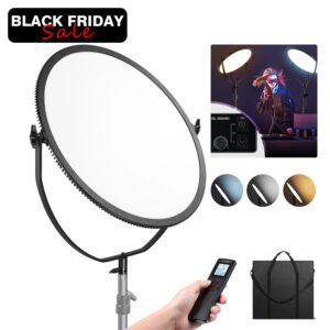 NEEWER NL-500ARC Luz LED redonda bicolor ultradelgada de 24" y 120 W