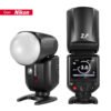 NEEWER Flash de cabeza redonda Z2 2.4G TTL Speedlite compatible con cámaras Canon/Nikon/Sony, 76Ws 1/8000s - Z2-N