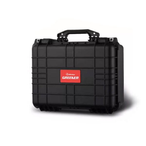 Maleta rígida negra GREENER G30 con espuma pre cortada, 16.6 litros
