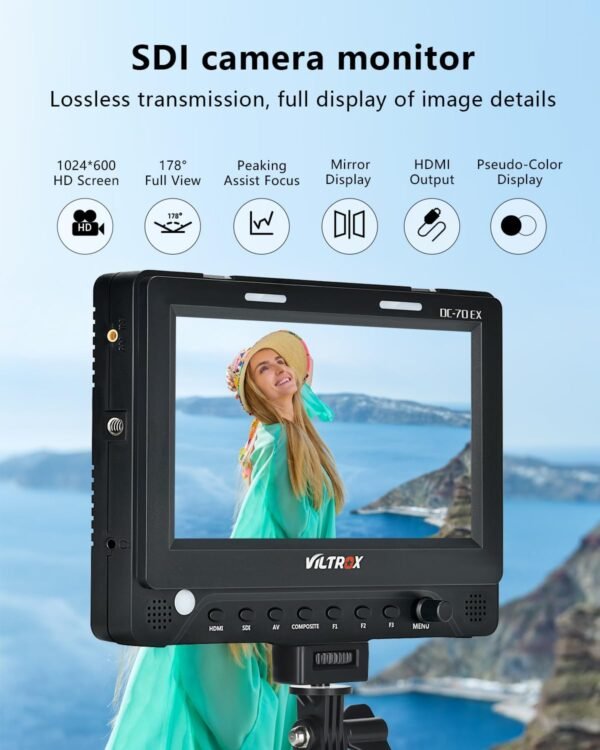 VILTROX DC-70EX monitor de cámara y video LCD 4K HD entrada y salida HDMI/SDI/AV - Image 3