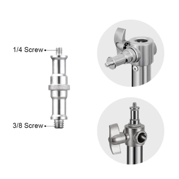Convertidor, 1/4" macho a 3/8" macho, Acero inoxidable - Image 3