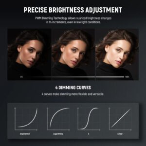 NEEWER Luz de video LED FS230 2.4G/APP Control, 230 W bicolor COB Bowens, 110000lux/m, 5600K