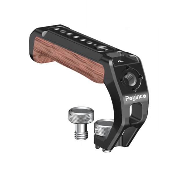 Mango superior de madera con pasador de 3/8"-16 para ARRI/SMALLRIG