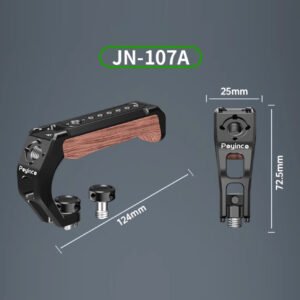 Mango superior de madera con pasador de 3/8"-16 para ARRI/SMALLRIG