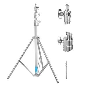 Kit de Soporte de luz de acero inoxidable de fondo de soporte de trípode de alta resistencia, soporte de fondo ajustable de 3m x 2.8m