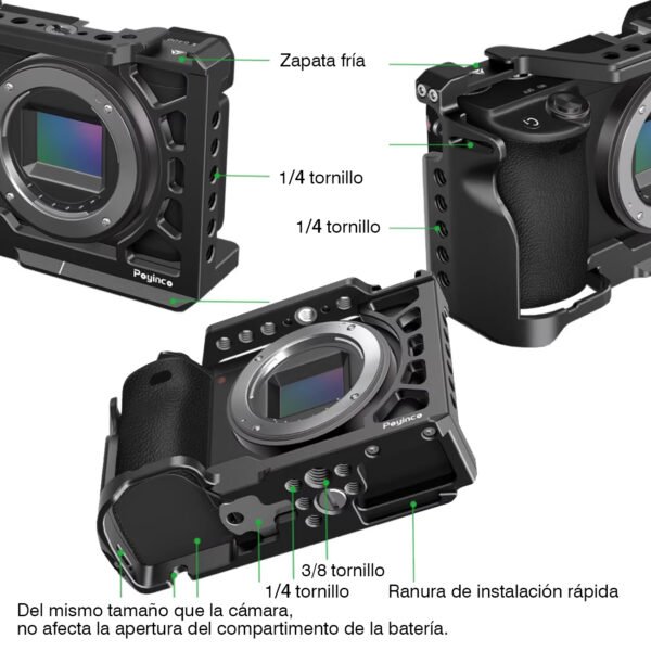 Poyinco Jaulas para Sony A6000/A6300/A6400/A6500, JN-132 - Image 5