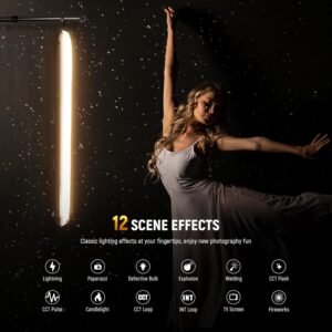 NEEWER Luz de relleno LED de mano básica de 21 W, 90cm/35.4 in, 2700-6500K, 2500mAh batería