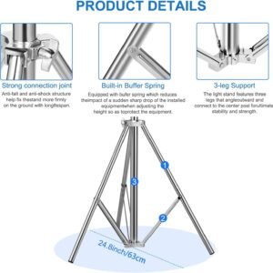 Kit de Soporte de luz de acero inoxidable de fondo de soporte de trípode de alta resistencia, soporte de fondo ajustable de 3m x 2.8m