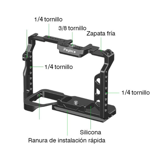 Poyinco Jaulas para Sony a7m4/a7m3/a7r3, JN-035 - Image 4