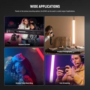 NEEWER BASICS 30W Handheld RGB Leuchtstab 35,5"/90cm, 5000mAh Typ C 45W in/30W Out