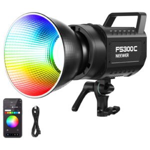 NEEWER Luz de video LED RGB FS300C, 300W APP/2.4G Control 17 efectos