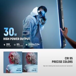 NEEWER BASICS 30W Handheld RGB Leuchtstab 35,5"/90cm, 5000mAh Typ C 45W in/30W Out