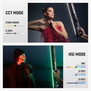 NEEWER BASICS 30W Handheld RGB Leuchtstab 35,5"/90cm, 5000mAh Typ C 45W in/30W Out