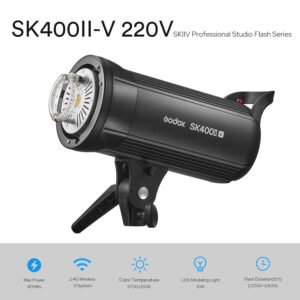 Godox SK400II-V Studio Strobe, sistema inalámbrico X de 400 W 2.4G