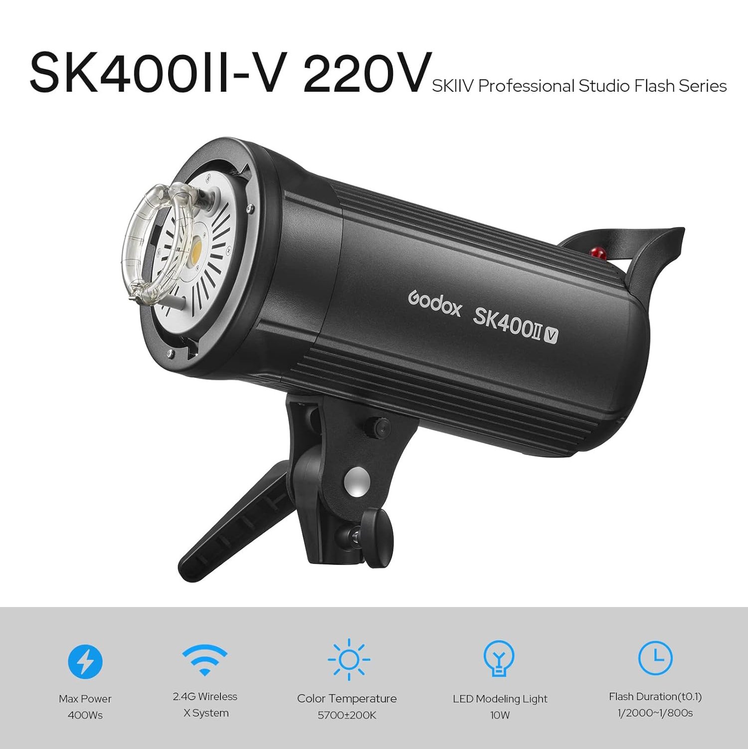 Godox SK400II-V Studio Strobe, sistema inalámbrico X de 400 W 2.4G - Image 4