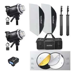 Godox Juego de 2 luces estroboscópicas MS300V 600W para estudio