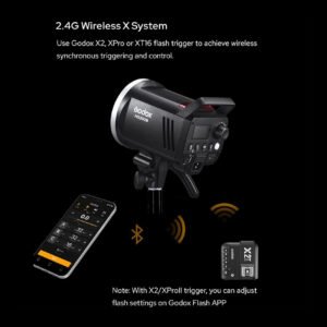 Godox MS300V - Kit de luz estroboscópica de estudio de 300 W, con caja de luz de instalación rápida k3-90, soporte de luz 2.8m