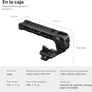 SmallRig Mango superior ligero NATO, agarre NATO de liberación rápida con riel NATO  - 4345