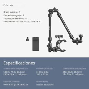 SMALLRIG Abrazadera de brazo mágico de 22 pulgadas, 4766