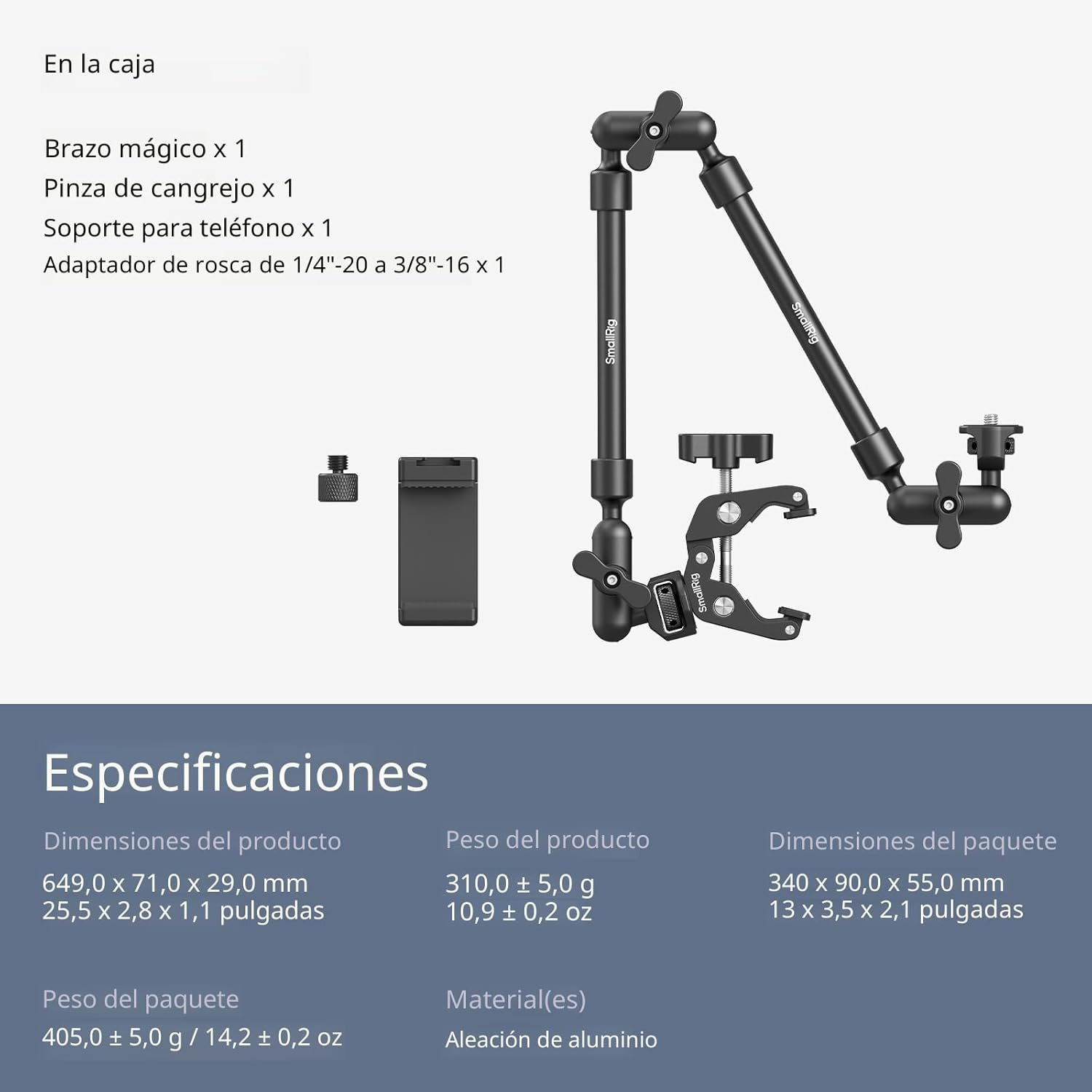 SMALLRIG Abrazadera de brazo mágico de 22 pulgadas, 4766 - Image 7