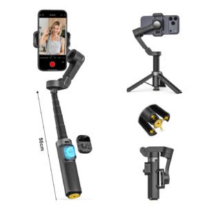 AOCHUAN Smart X3 - Estabilizador de cardán de rotación de 360° , control remoto magnético, trípode abierto de un solo toque