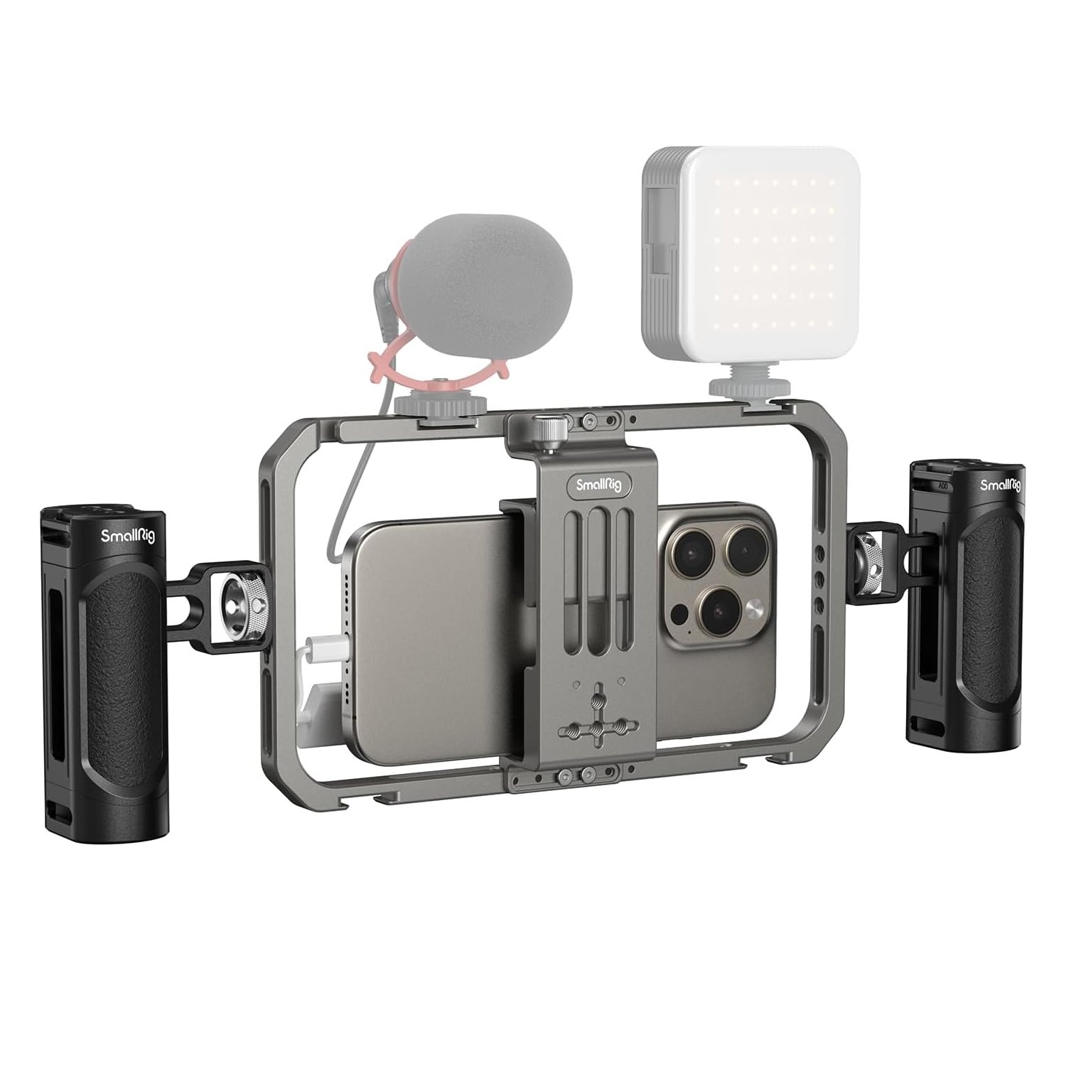 SmallRig Jaula universal para teléfono, kit de aparejo de video para teléfono inteligente con asas