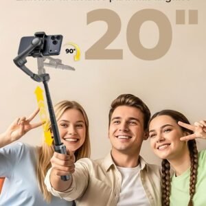 AOCHUAN Smart X3 - Estabilizador de cardán de rotación de 360° , control remoto magnético, trípode abierto de un solo toque