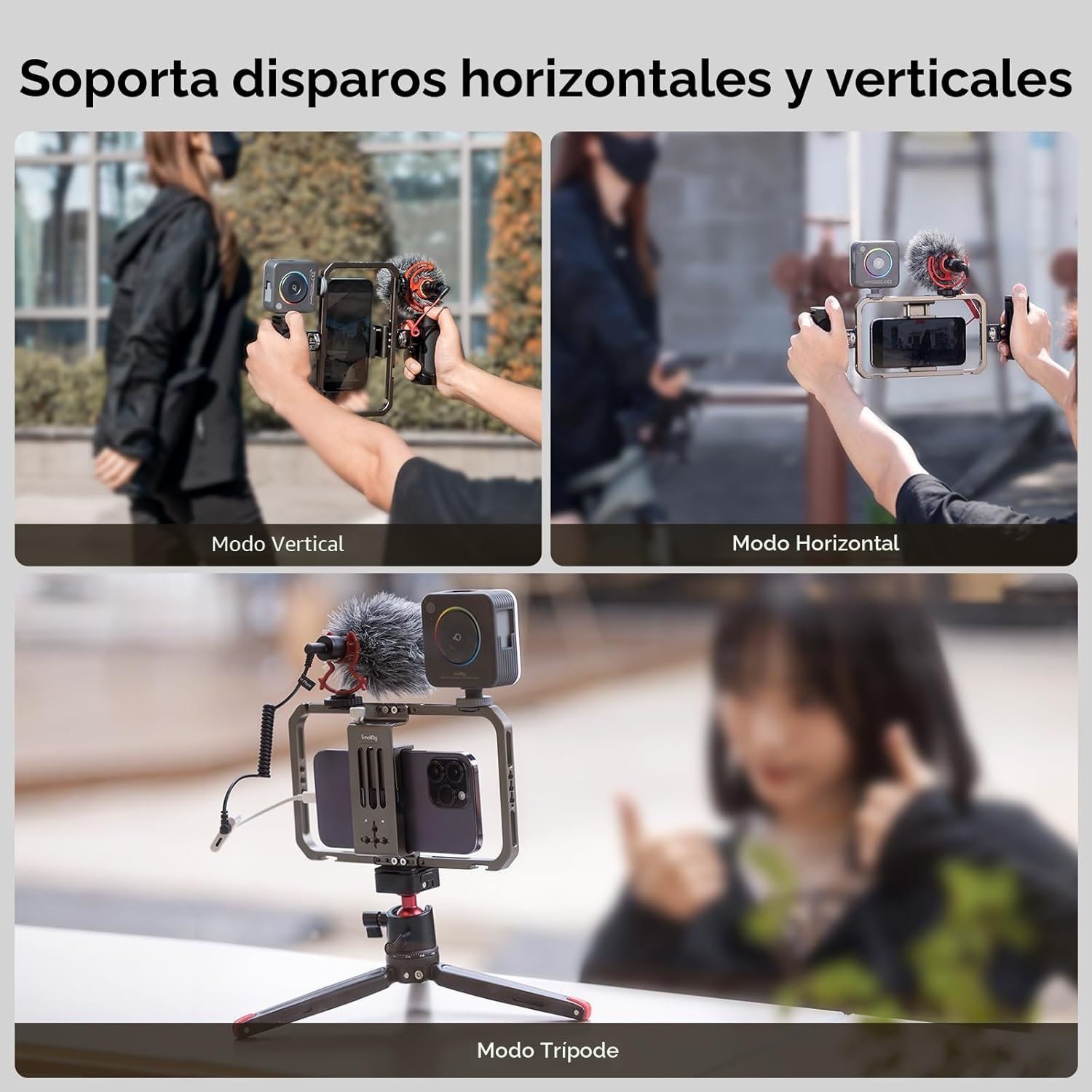SmallRig Jaula universal para teléfono, kit de aparejo de video para teléfono inteligente con asas - Image 3