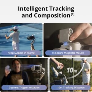 DJI RS 4 Mini Combo, estabilizador de cardán, bloqueo automático de ejes, seguimiento inteligente, carga útil de 2 kg/4.4 lbs