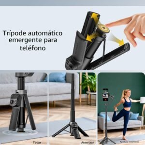 AOCHUAN Smart X3 - Estabilizador de cardán de rotación de 360° , control remoto magnético, trípode abierto de un solo toque