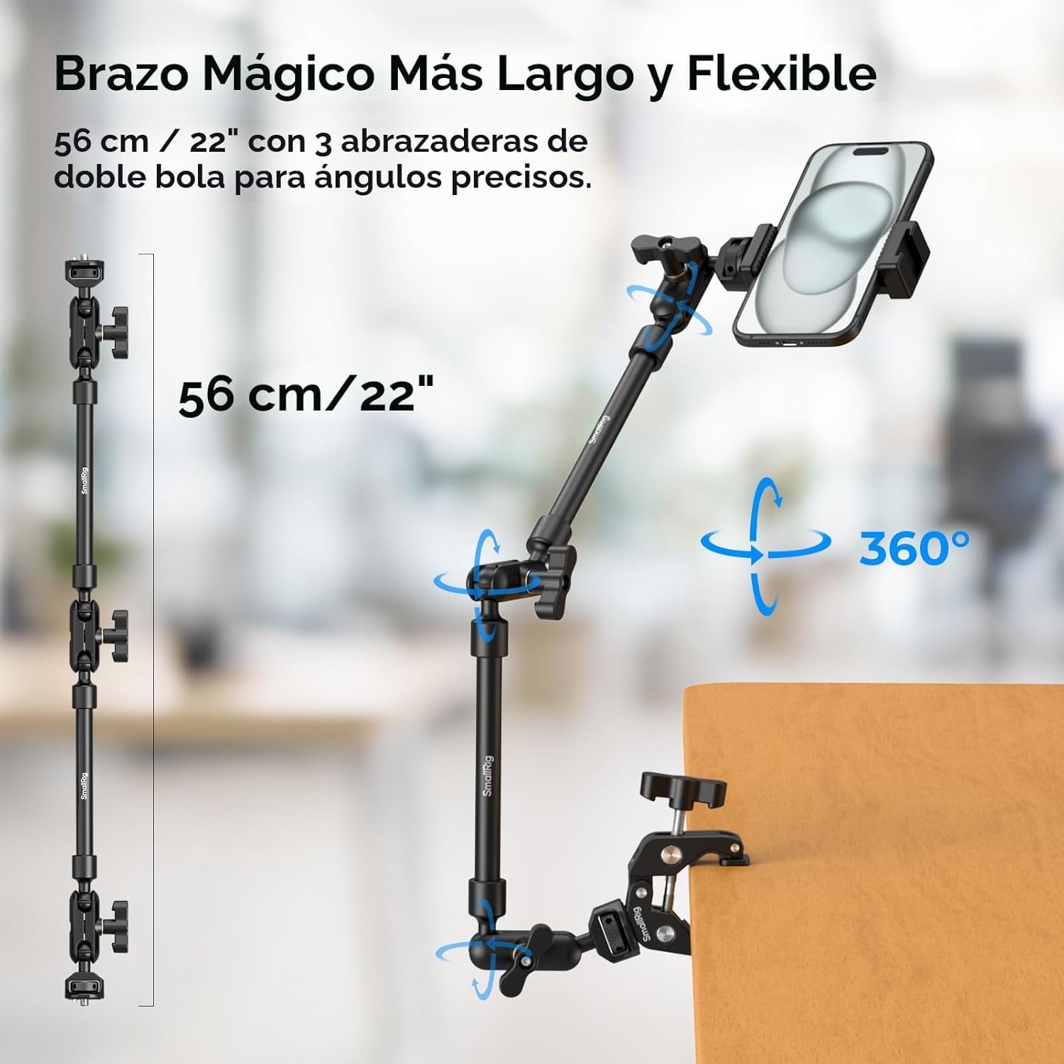 SMALLRIG Abrazadera de brazo mágico de 22 pulgadas, 4766 - Image 2