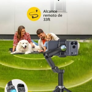 AOCHUAN Smart X3 - Estabilizador de cardán de rotación de 360° , control remoto magnético, trípode abierto de un solo toque